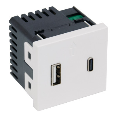 Розетка usb+type C 2-ух модульная MEITON A4287C2 Розетка usb+type C 2-ух модульная MEITON A4287C2