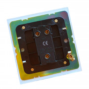 Дизайнерский выключатель Aura Белый лед, BAW1KTC Bonze одноклавишный проходной