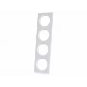 Рамка 4 поста Berker R.3, белый блестящий