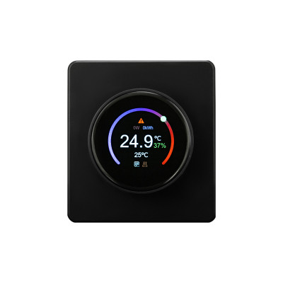 Терморегулятор ROUND Wi-Fi с/у оникс KRANZ Терморегулятор ROUND Wi-Fi с/у оникс KRANZ