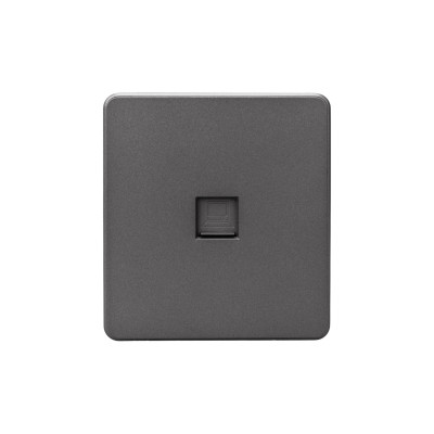 Розетка ROUND компьютерная RJ45 кат6 с/у титан KRANZ Розетка ROUND компьютерная RJ45 кат6 с/у титан KRANZ