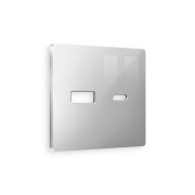 AP4110 Лицевая панель ALFA (Серебро глянец) для розетки 2USB тип A+C QUANT
