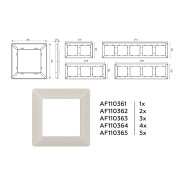 AF110365 Рамка ALFA Line (Серо-бежевый матовый) 5-ая