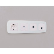 OP2140 Лицевая панель OMEGA (Жемчуг) для HDMI розетки QUANT