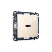 MA314010 Комплект механизма розетки HDMI 2.0 ALFA Бежевый глянец 40V/500mA 2.0GHz 5-18Gbit/s QUANT (AP3140, VM222)