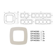 OF140363 Рамка OMEGA Ecta (Серо-бежевый матовый) 3-ая