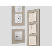 AF580364 Рамка ALFA Arctic (Серо-бежевый Стекло органическое) 4-ая