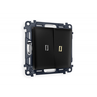 MA804030 Комплект механизма 2-кл проходного выключателя с подсветкой 3200K ALFA Черный матовый QUANT (AP8040, VM120, G22Y) MA804030 Комплект механизма 2-кл проходного выключателя с подсветкой 3200K ALFA Черный матовый QUANT (AP8040, VM120, G22Y)