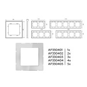 AF330404 Рамка ALFA Platos (Серебро Стекло органическое) 4-ая