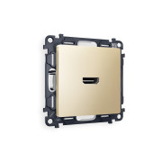 MA614010 Комплект механизма розетки HDMI 2.0 ALFA Шампань 40V/500mA 2.0GHz 5-18Gbit/s QUANT (AP6140, VM222)