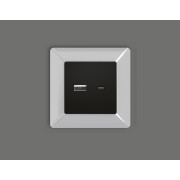 AP8110 Лицевая панель ALFA (Черный матовый) для розетки 2USB тип A+C QUANT