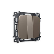 MO635010 Комплект механизма 3-кл выключателя OMEGA Темная бронза матовый QUANT (OP6350, VM133)