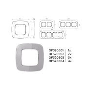 OF320504 Рамка OMEGA Radian (Сталь Стекло органическое) 4-ая
