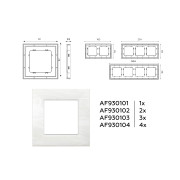 AF930101 Рамка ALFA Grand (Белый мрамор) 1-ая
