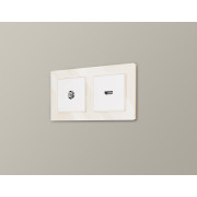 AF330302 Рамка ALFA Platos (Бежевый Стекло органическое) 2-ая