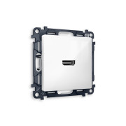 MA114010 Комплект механизма розетки HDMI 2.0 ALFA Белый глянец 40V/500mA 2.0GHz 5-18Gbit/s QUANT (AP1140, VM222)