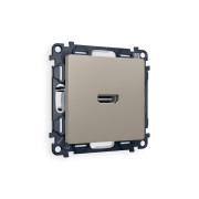 MA374010 Комплект механизма розетки HDMI 2.0 ALFA Серо-бежевый матовый 40V/500mA 2.0GHz 5-18Gbit/s QUANT (AP3740, VM222)