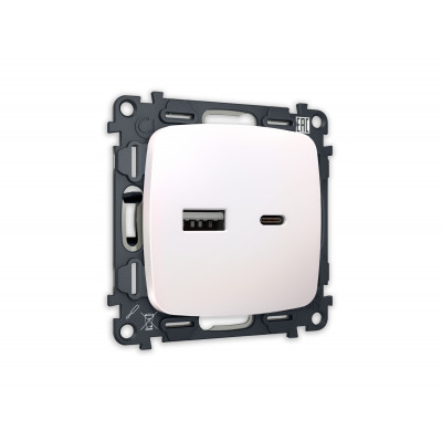 MO211010 Комплект механизма розетки OMEGA Жемчуг 2USB A+C 20W (быстрая зарядка) QUANT (OP2110, VM177) MO211010 Комплект механизма розетки OMEGA Жемчуг 2USB A+C 20W (быстрая зарядка) QUANT (OP2110, VM177)