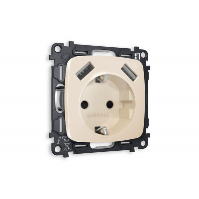 MO309010 Комплект механизма электрической розетки OMEGA Бежевый глянец 2USB A+A 18W (быстрая зарядка) с/з QUANT (OP3090, VM155) MO309010 Комплект механизма электрической розетки OMEGA Бежевый глянец 2USB A+A 18W (быстрая зарядка) с/з QUANT (OP3090, VM155)