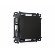 MO801020 Комплект механизма 1-кл проходного выключателя OMEGA Черный матовый QUANT (OP8010, VM105)