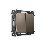 MO633020 Комплект механизма 2-кл проходного выключателя OMEGA Темная бронза матовый QUANT (OP6330, VM120)