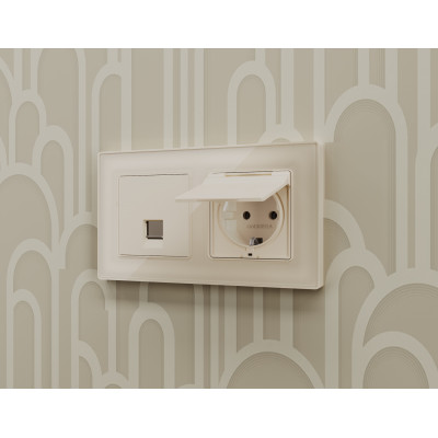 MA332010 Комплект механизма компьютерной розетки ALFA Бежевый матовый RJ-45(8P8C) CAT6 с шторкой QUANT (AP3320, VM188) MA332010 Комплект механизма компьютерной розетки ALFA Бежевый матовый RJ-45(8P8C) CAT6 с шторкой QUANT (AP3320, VM188)
