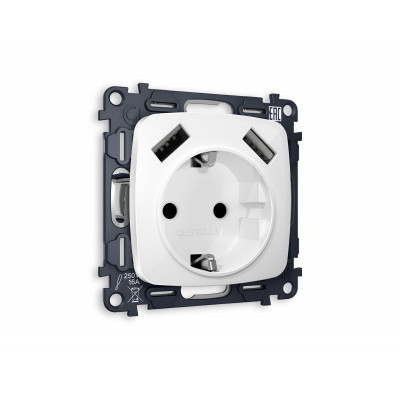 MO109010 Комплект механизма электрической розетки OMEGA Белый глянец 2USB A+A 18W (быстрая зарядка) с/з QUANT (OP1090, VM155) MO109010 Комплект механизма электрической розетки OMEGA Белый глянец 2USB A+A 18W (быстрая зарядка) с/з QUANT (OP1090, VM155)