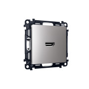 MA514010 Комплект механизма розетки HDMI 2.0 ALFA Сталь матовый 40V/500mA 2.0GHz 5-18Gbit/s QUANT (AP5140, VM222)
