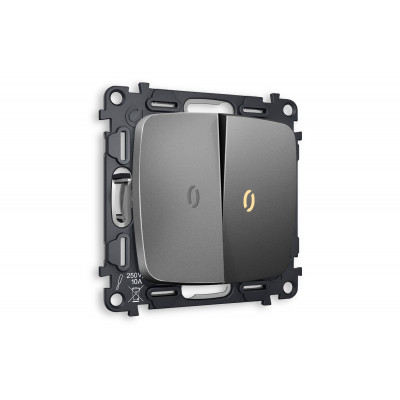 MO654010 Комплект механизма 2-кл выключателя с подсветкой 3200K OMEGA Антрацит серый QUANT (OP6540, VM115, G11Y) MO654010 Комплект механизма 2-кл выключателя с подсветкой 3200K OMEGA Антрацит серый QUANT (OP6540, VM115, G11Y)