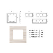 AF930304 Рамка ALFA Grand (Бежевый мрамор) 4-ая