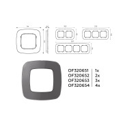 OF320654 Рамка OMEGA Radian (Антрацит серый Стекло органическое) 4-ая