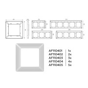 AF110405 Рамка ALFA Line (Серебро глянец) 5-ая