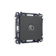 MA913010 Комплект механизма TV розетки оконечной ALFA Графит мягкое касание 50-870 MHz 1dB QUANT (AP9130, VM202)
