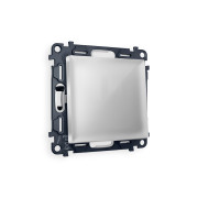 MA401020 Комплект механизма 1-кл проходного выключателя ALFA Серебро глянец QUANT (AP4010, VM105)