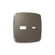 OP6410 Лицевая панель OMEGA (Темная бронза матовый) для розетки 2USB тип A+C QUANT