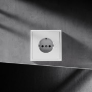Проходной переключатель встраиваемый VOLTUM S70 двухклавишный 10А, (сталь)
