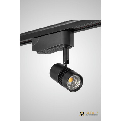 Однофазный трековый светильник светодиодный AM Group AM229 BK 3000K Однофазный трековый светильник светодиодный AM Group AM229 BK 3000K