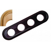 Рамка 4 постовая, модель: V.OVAL, цвет: дуб