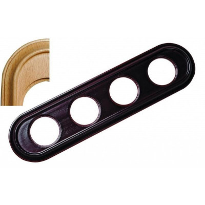Рамка 4 постовая, модель: V.OVAL, цвет: дуб Рамка 4 постовая, модель: V.OVAL, цвет: дуб