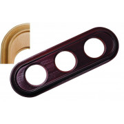 Рамка 3 постовая, модель: V.OVAL, цвет: дуб