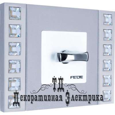 выключатель поворотный 1-клавишный fede с кристаллами SWAROVSKI , цвет: chrom bright выключатель поворотный 1-клавишный fede с кристаллами SWAROVSKI , цвет: chrom bright