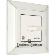 выключатель поворотный 1-клавишный fede с подсветкой, цвет: white decape