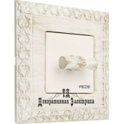 выключатель поворотный 1-клавишный fede, цвет: white decape