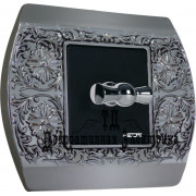 выключатель поворотный одноклавишный fede, цвет: antic silver