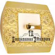 выключатель поворотный одноклавишный fede, цвет: bright gold