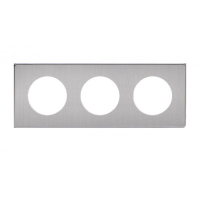 Рамка на 3 поста гор/верт, цвет Brushed Steel (матовая сталь) Рамка на 3 поста гор/верт, цвет Brushed Steel (матовая сталь)