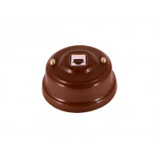 Компьютерная розетка RJ-45 , золотистые колпачки, цвет: коричневый