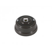 Компьютерная розетка RJ-45 , серебристые колпачки, цвет: серый