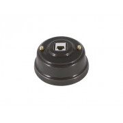 Компьютерная розетка RJ-45 , золотистые колпачки, цвет: серый