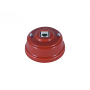 Компьютерная розетка RJ-45 , серебристые колпачки, цвет: гранатовый
